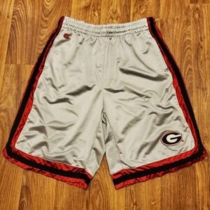 Georgia Bulldogs Shorts Men Large Gray Mesh Colosseum Athletics‎ Basketball Y2K